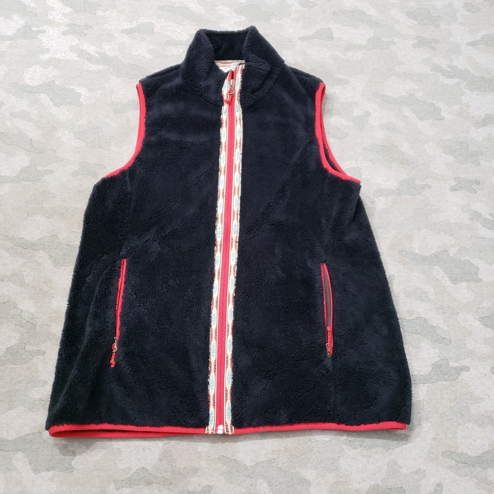 Orvis Vest Womens Small Blue Fleece Full Zip Pockets Sleeveless Outdoorsā
